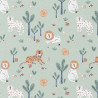 Printed Cotton MIGRAOU Blue / Orange